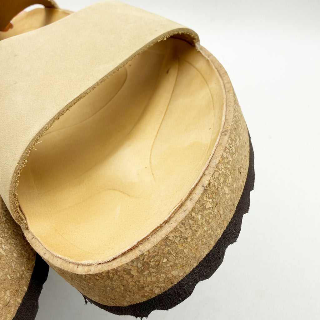 Papillio Birkenstock Womens Glenda Platform Sandals EU 41 US 10 Tan Leather NWOB