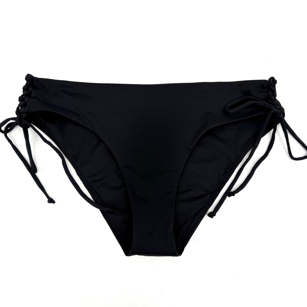 PRANA Women's Ruby Beach Bikini Bottom Small Black Side Lace NWT
