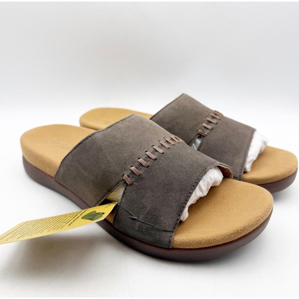 Spenco Women's Twilight Woven Slide Sandals Size 9.5 Brown French Roast NIB