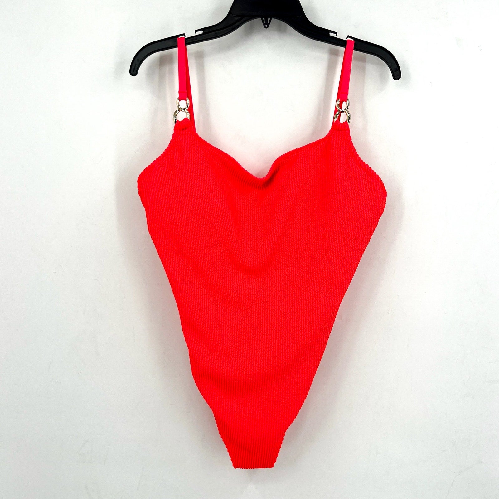 LILLY PULITZER Womens Alizee Crinkled One-Piece Swimsuit Size 10 Mizner Red NWT