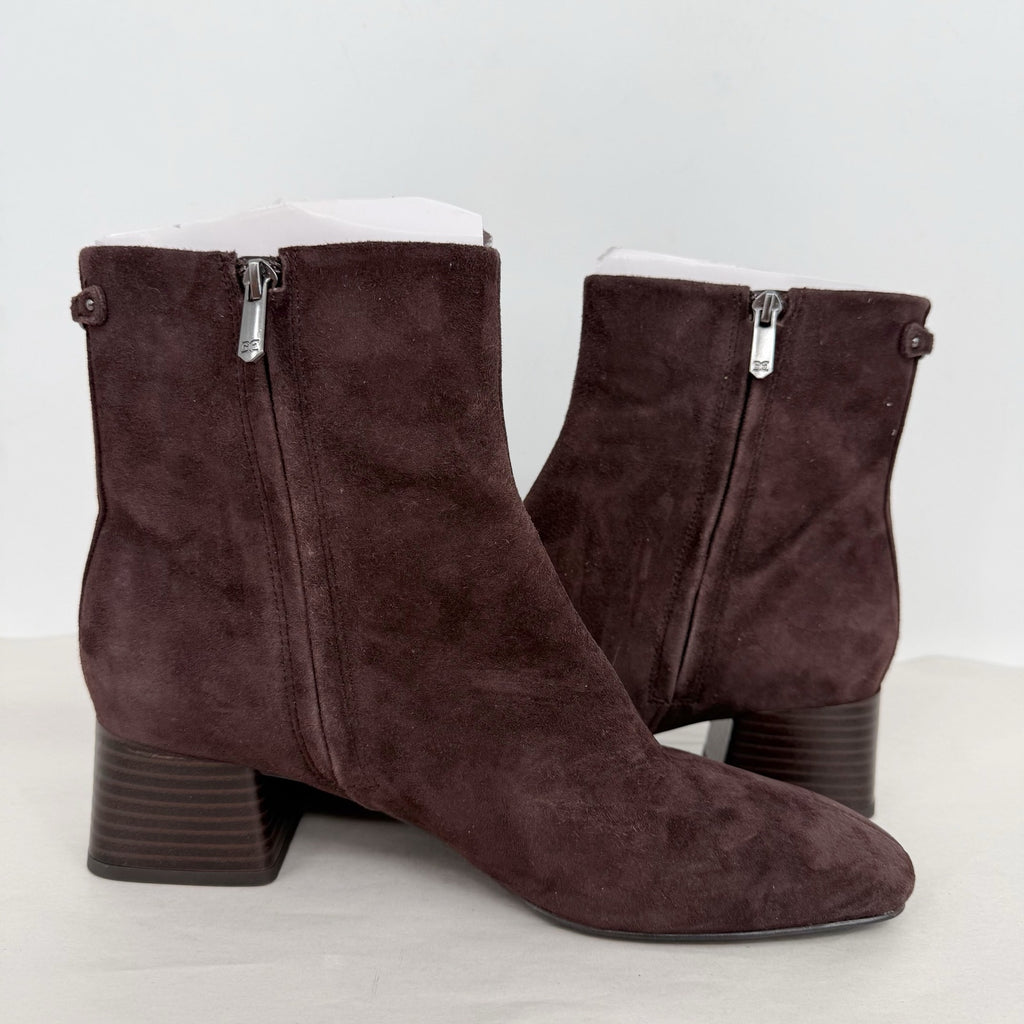 Sam Edelman Womens Paige Ankle Boots US 9 M Brown Suede NWOB
