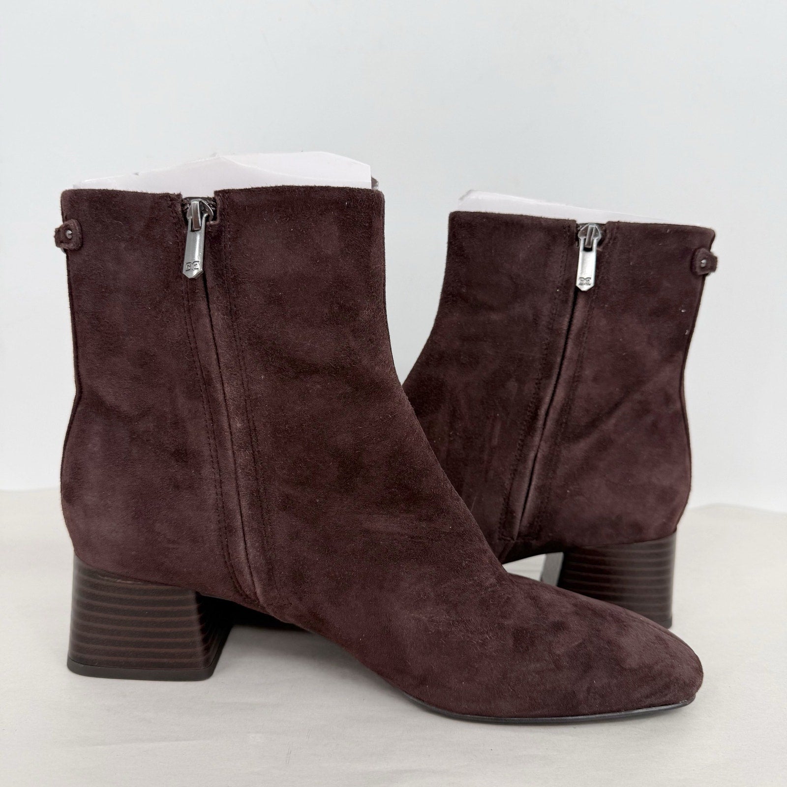 Sam Edelman Womens Paige Ankle Boots US 9 M Brown Suede NWOB