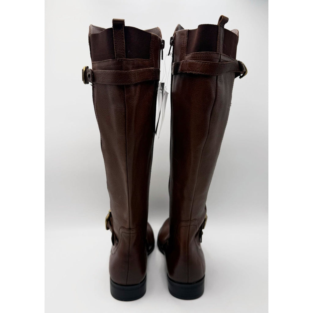 Naturalizer Womens Jillian Wide Calf Knee High Riding Boots Size 9.5 Brown NWOB