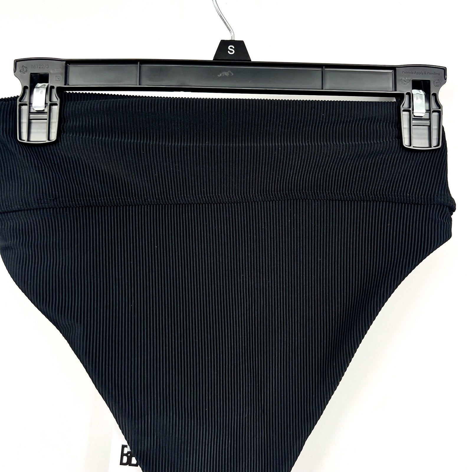 BEACH RIOT Women's Highway Bikini Bottoms Large Black Ribbed Knit NWOT