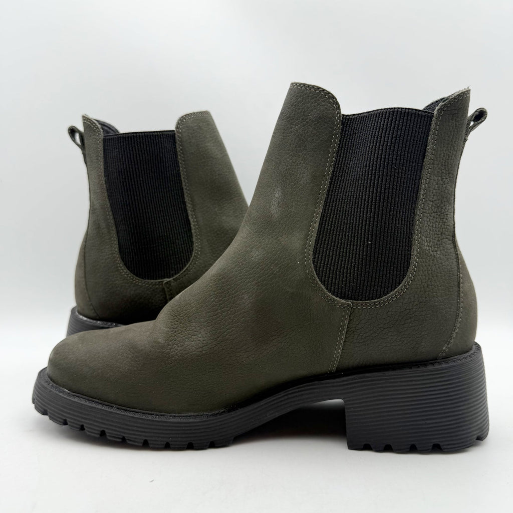 Marc Joseph New York Womens Columbia ST Ankle Booties Size 6 Green Leather NWOB