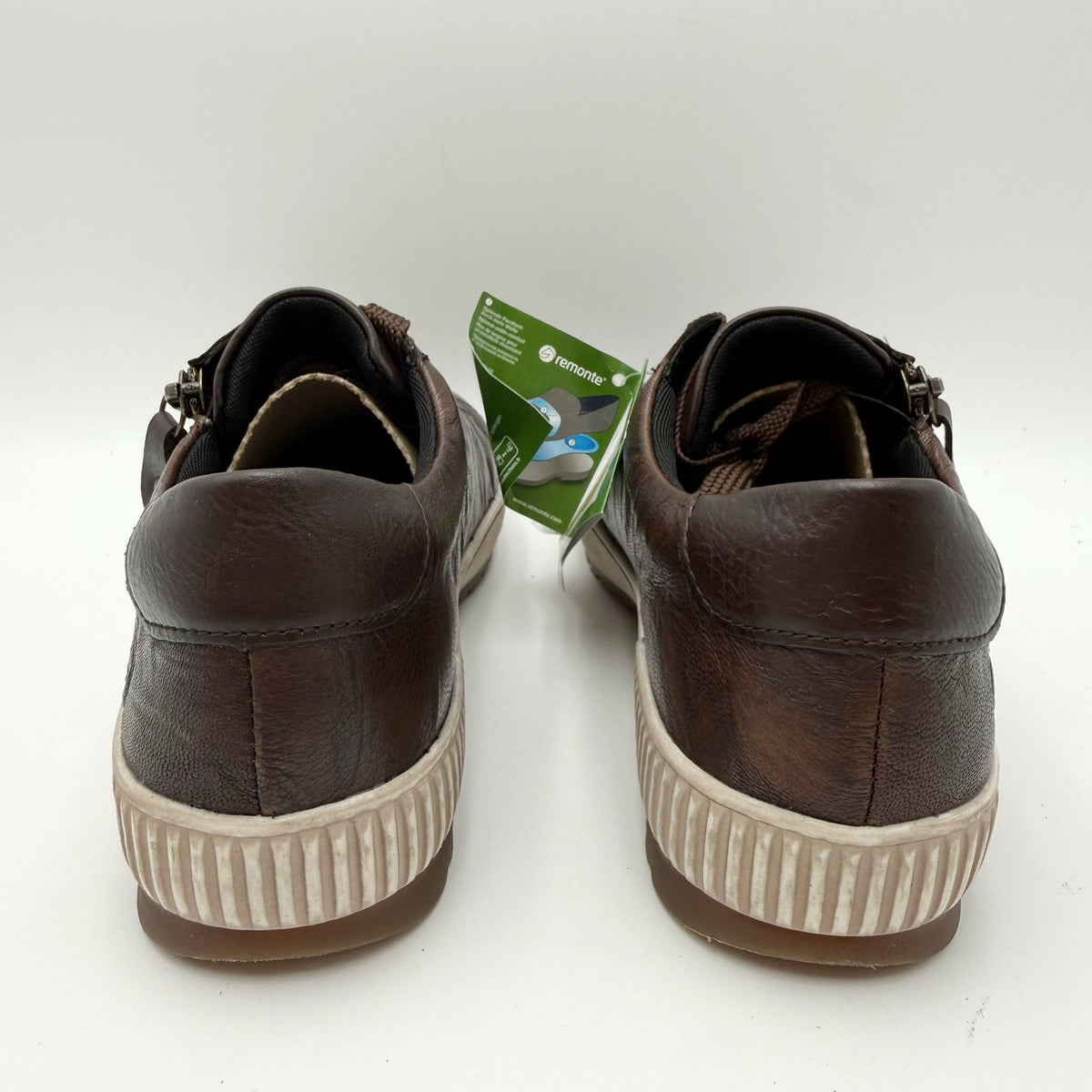 Rieker Womens Maditta 00 Casual Low Sneakers Size 6 EU 37 Brown Leather NIB