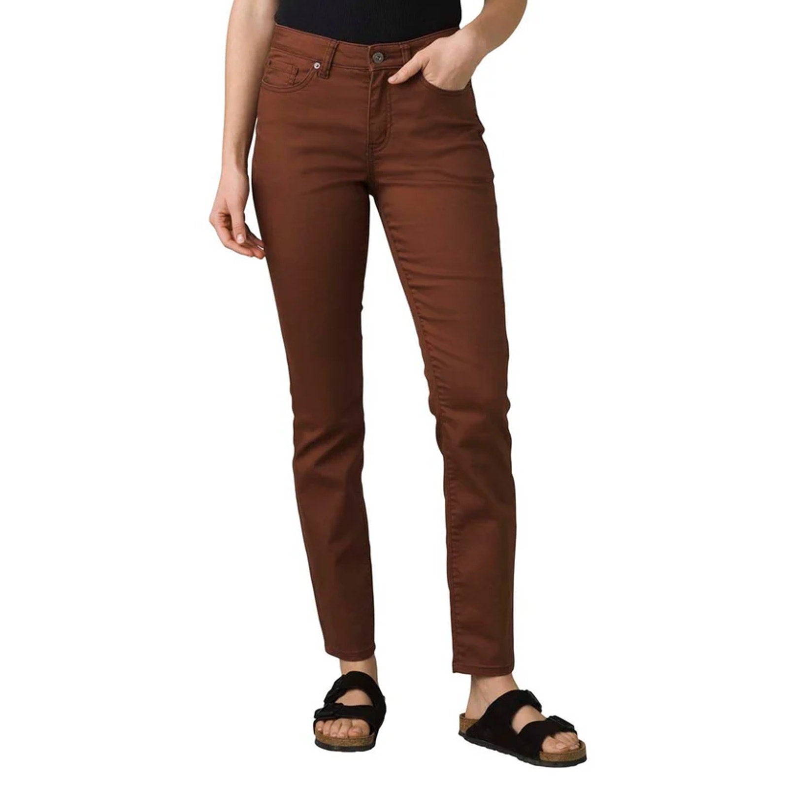 PRANA Women's Kayla Skinny Jeans Size 2 26x32 Brown High Rise Stretch NWT