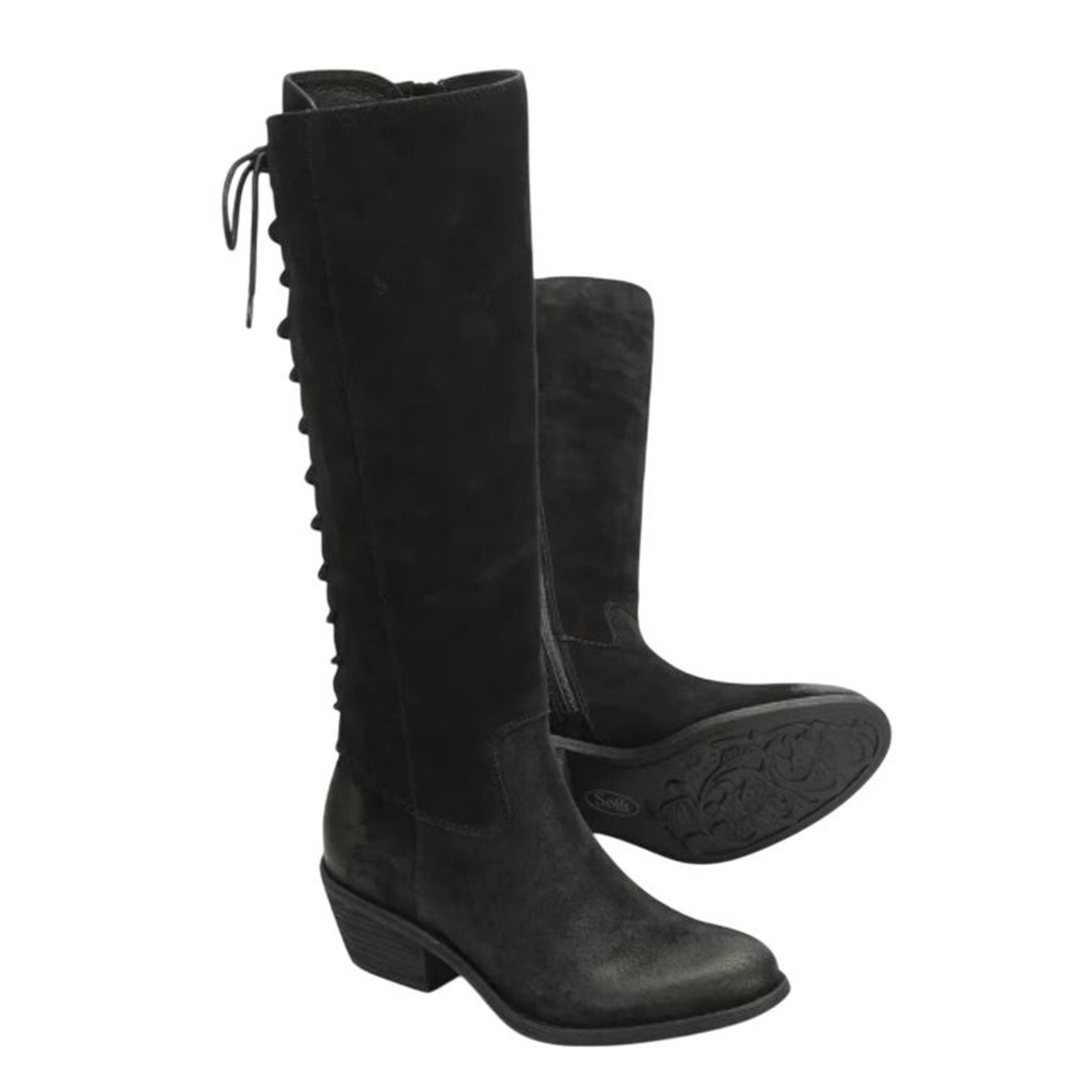 Sofft Womens Sharnell ll Knee High Boot US 7 M EU 39 Black Suede Waterproof NWOB