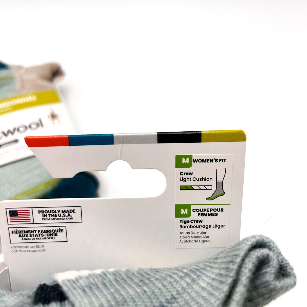 SMARTWOOL Womens Hike Targeted Cushion Crew Socks 2 Pairs Medium Multicolor NWT
