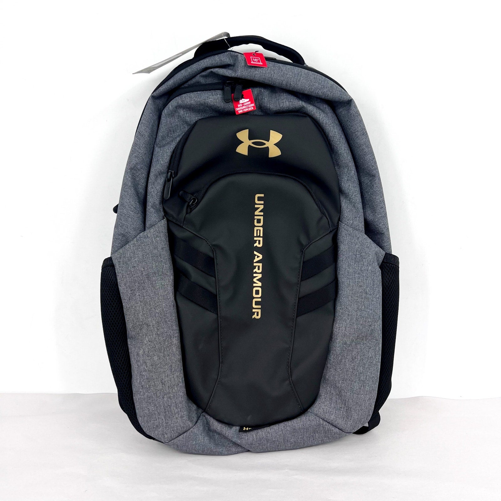 UNDER ARMOUR STORM Unisex Hustle Pro 6.0 Backpack Black/Gold Laptop Sleeve NWT