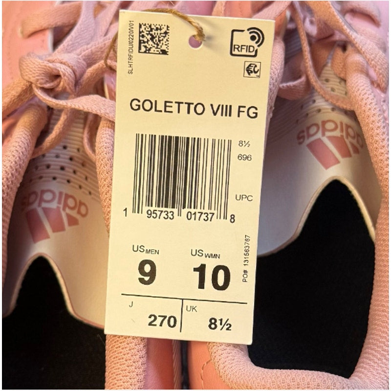 Adidas Goletto VIII Firm Ground Soccer Cleats Mens 9 Womens 10 Wonder Pink NWOB