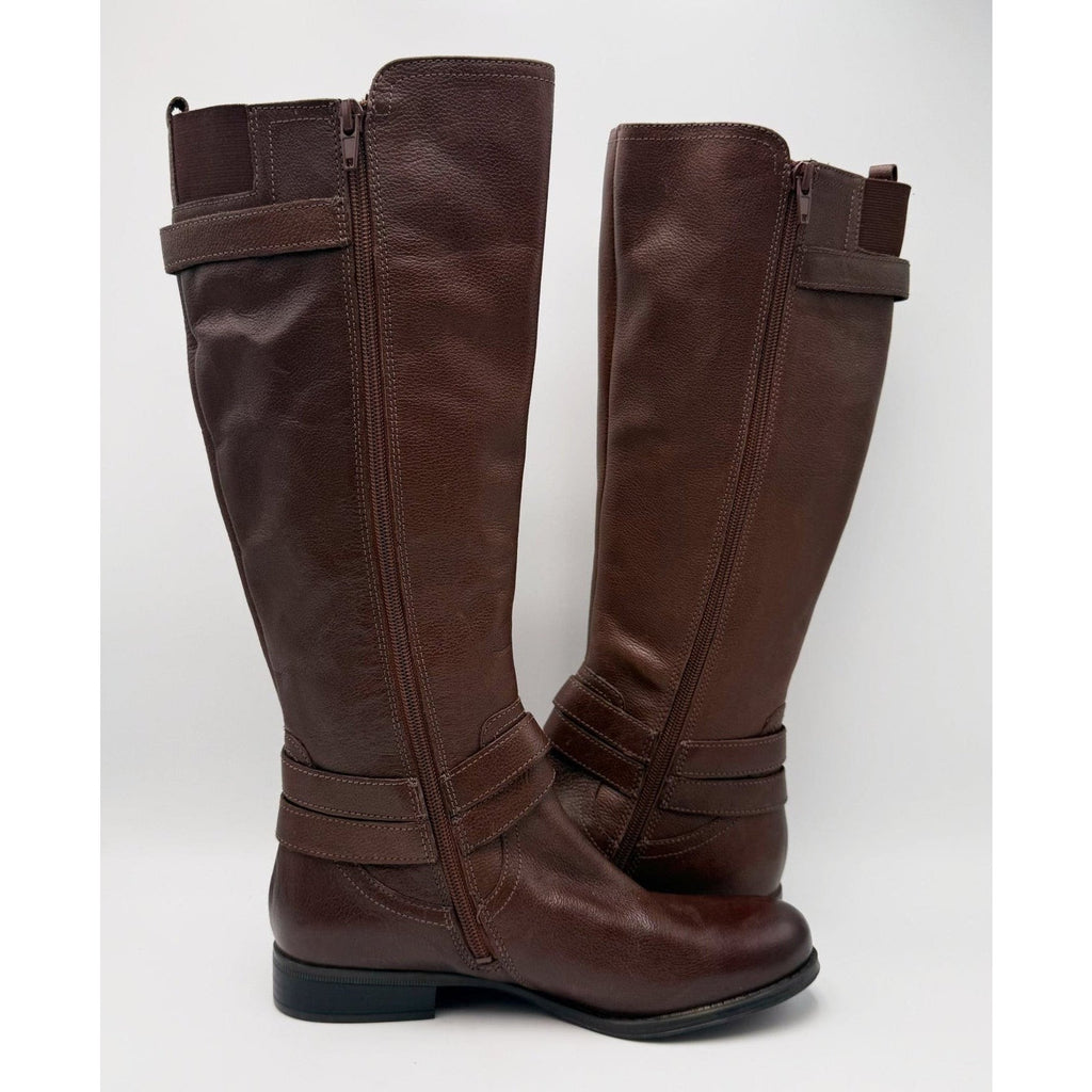 Naturalizer Womens June Knee High Riding Boots Size 10 EU 40 Brown Leather NWOB