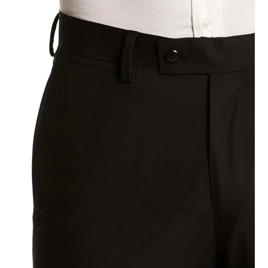 SAVILE ROW CO Men Brixton Suit Pants 38 x 34 Black Extra Trim Fit Trouser NEW