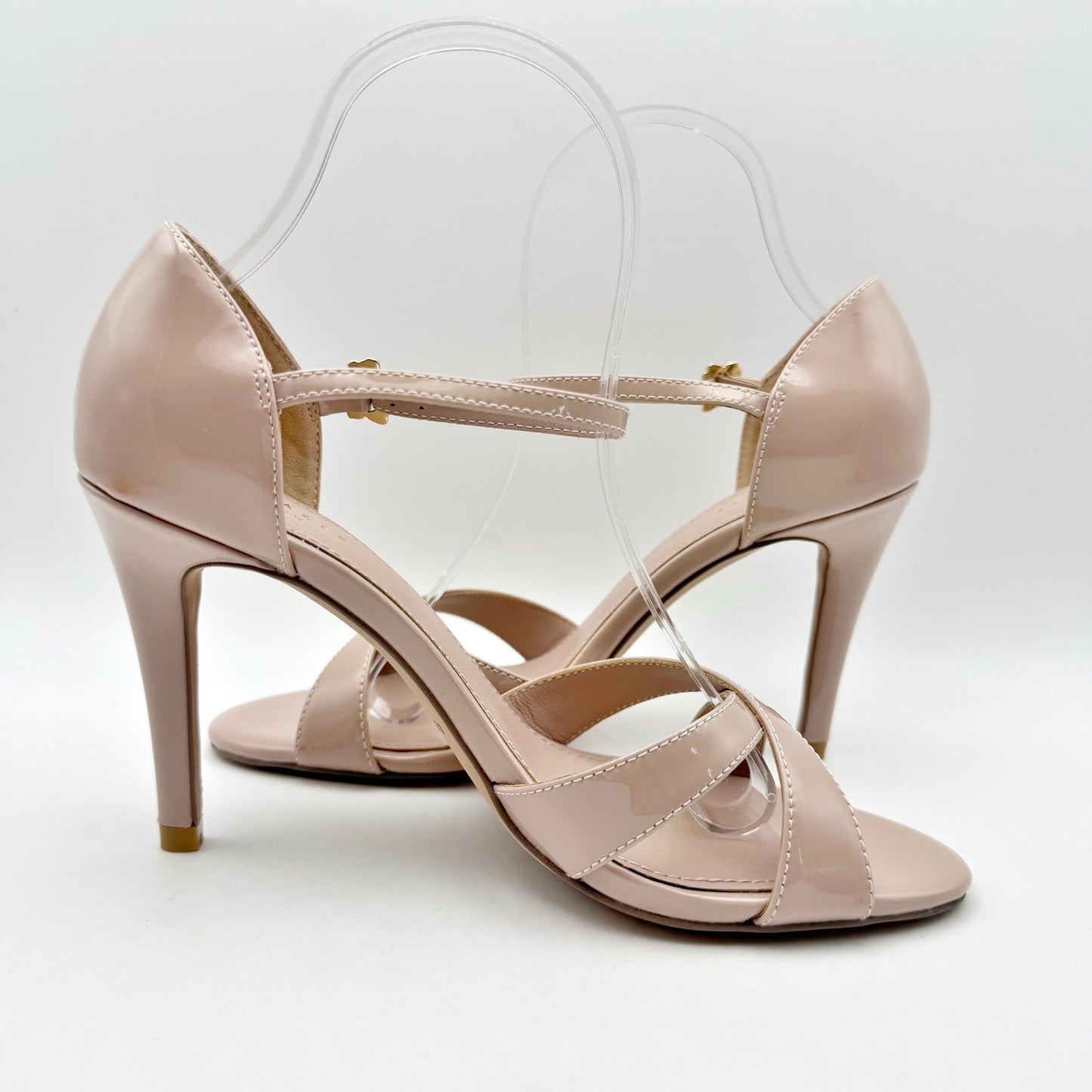 Ted Baker Womens Harinap Heeled Sandals EU 37.5 US 7.5 Nude Leather NIB