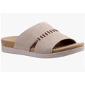 Spenco Womens Twilight Woven Slide Sandals 8.5 Wide Cream Almond Buff Tan NIB