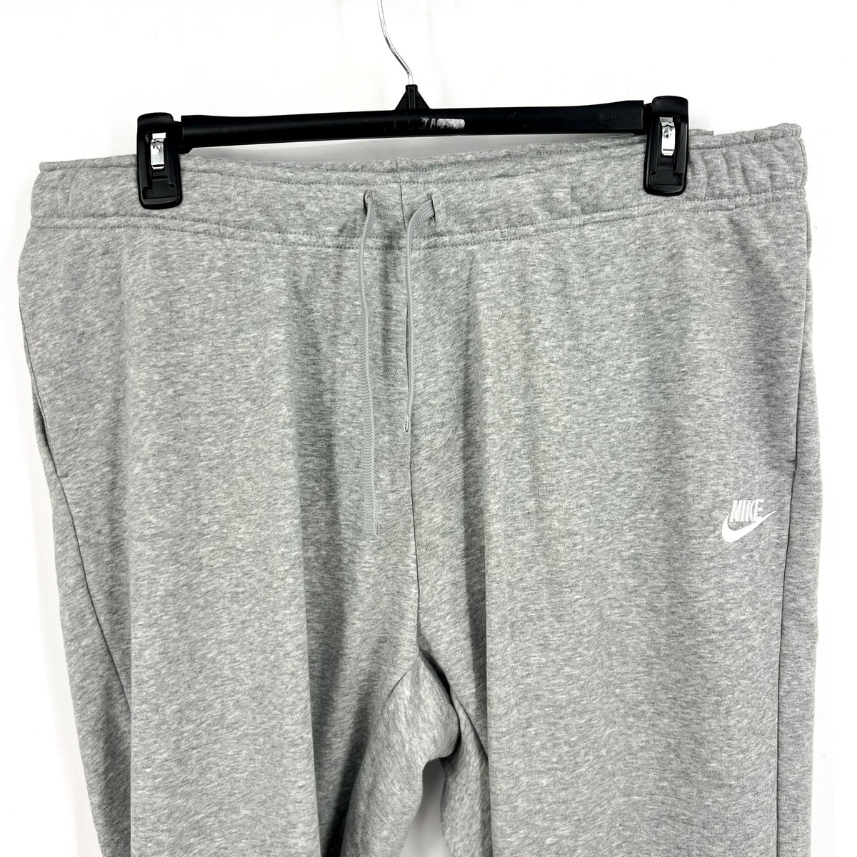 NIKE Womens Club Fleece Mid-Rise Jogger Pants 3X Grey White Sweatpants NWT