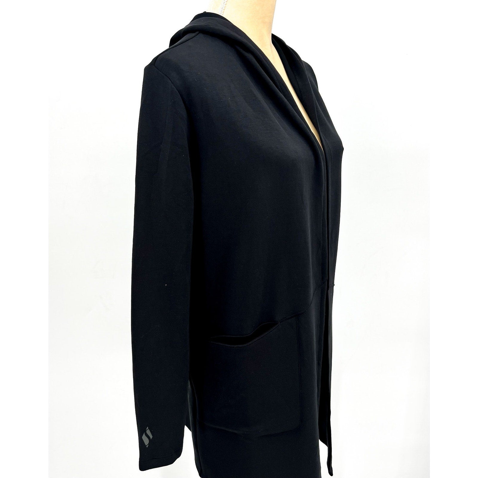SKECHERS Women's Skechluxe Elevate Restful Hoodigan Jacket XS Black NWT