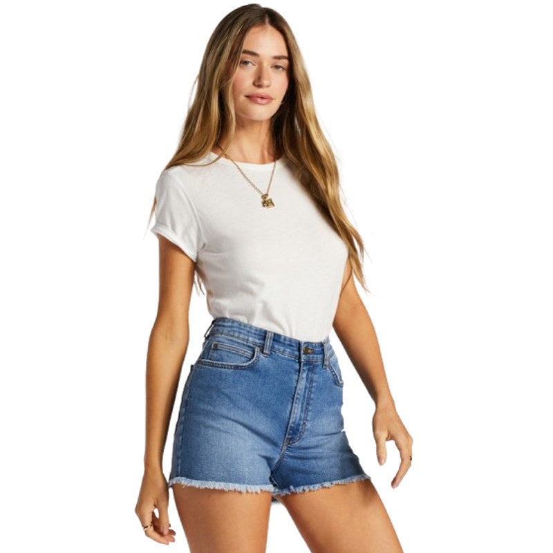 BILLABONG Women's So Cheeky Cut-Off Denim Shorts Size 25 US 0 Blue Jeans NWT