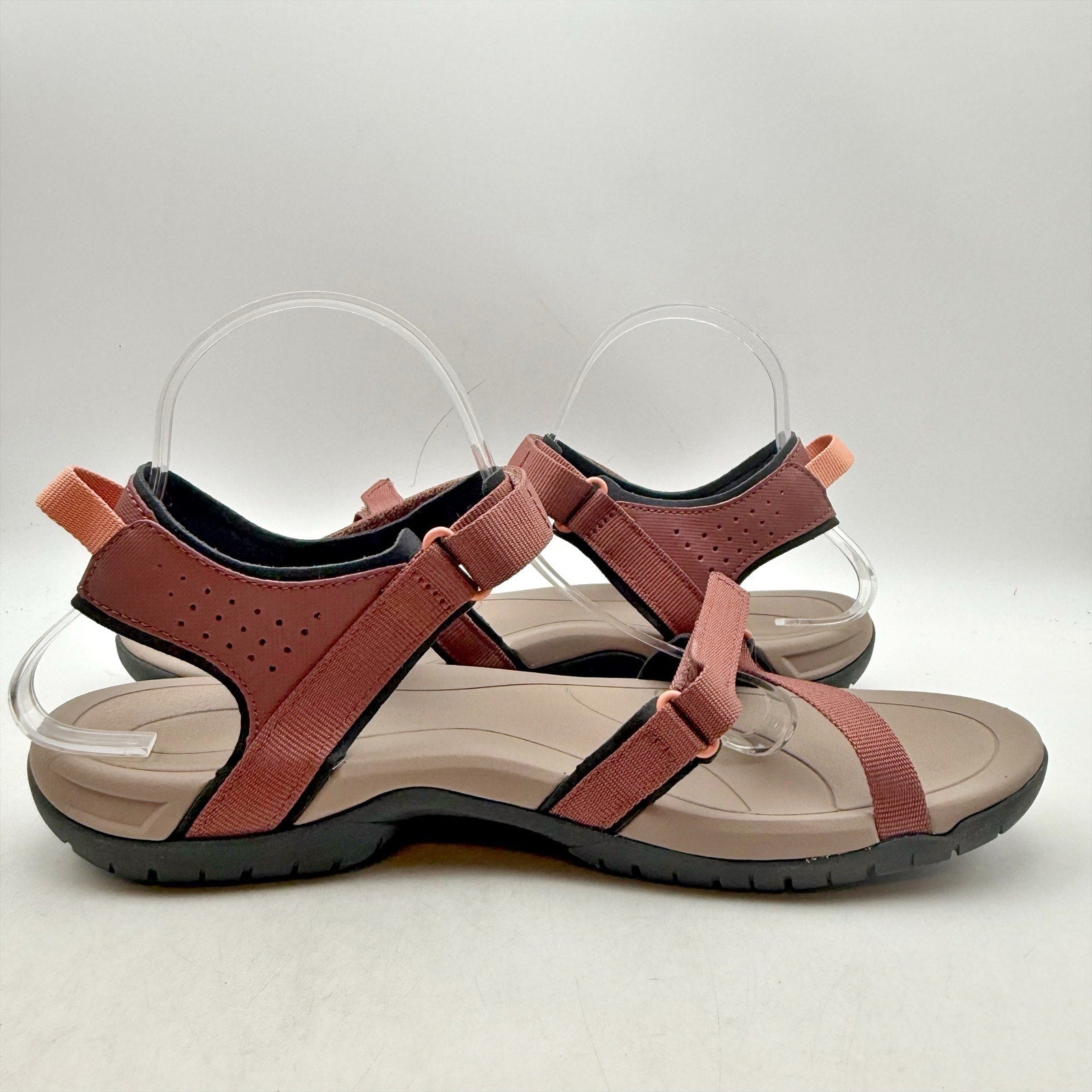 TEVA Womens Verra Sport Sandals Size 11 EU 42 Red Brown Quick Dry NIB