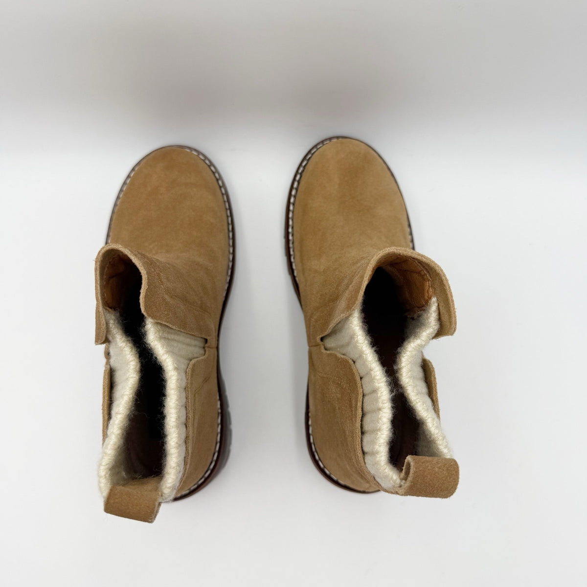 Vintage Havana Womens Everett Ankle Boots Size 5.5 Chestnut Tan Suede NIB