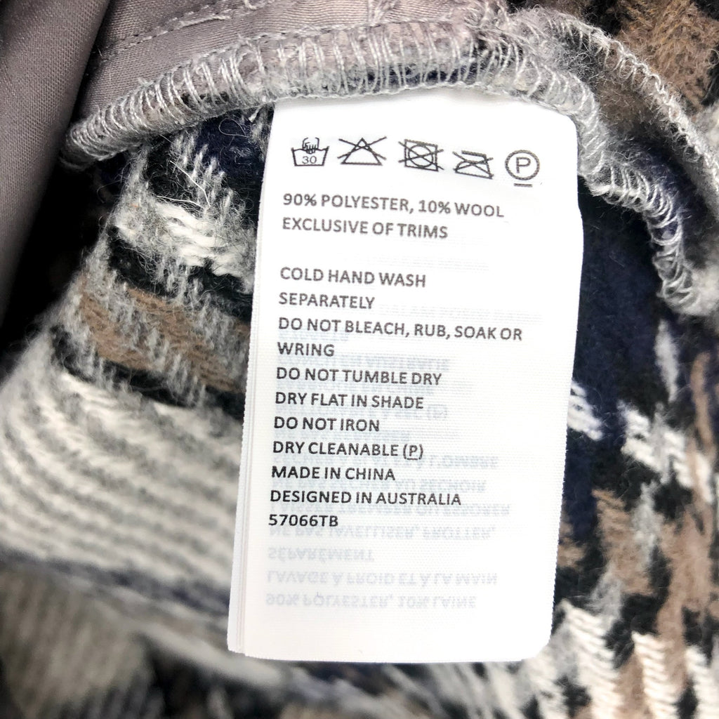 BARDOT Women Checked Flannel Shirt Jacket Small Blue Check NWT