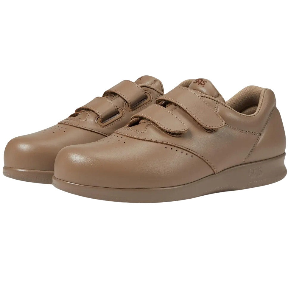SAS Womens Me Too Adjustable Comfort Shoe US 8.5 W EU 39 Taupe Leather NIB