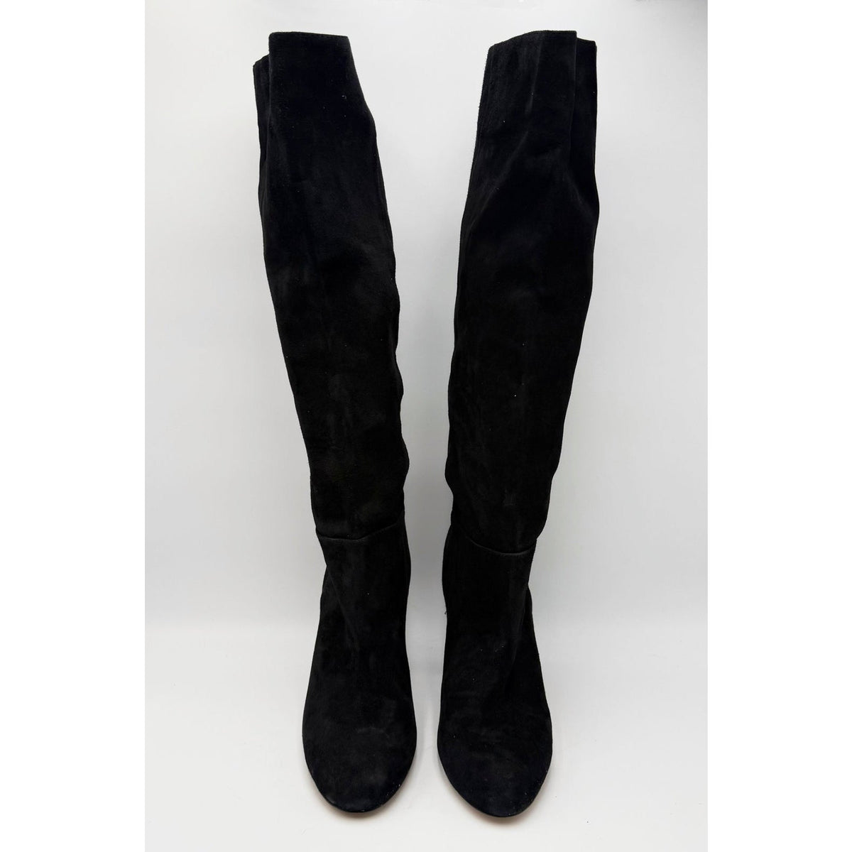 Sam Edelman Womens Caprice Heeled Knee High Boots Size 6 EU 36 Black Suede NWOB