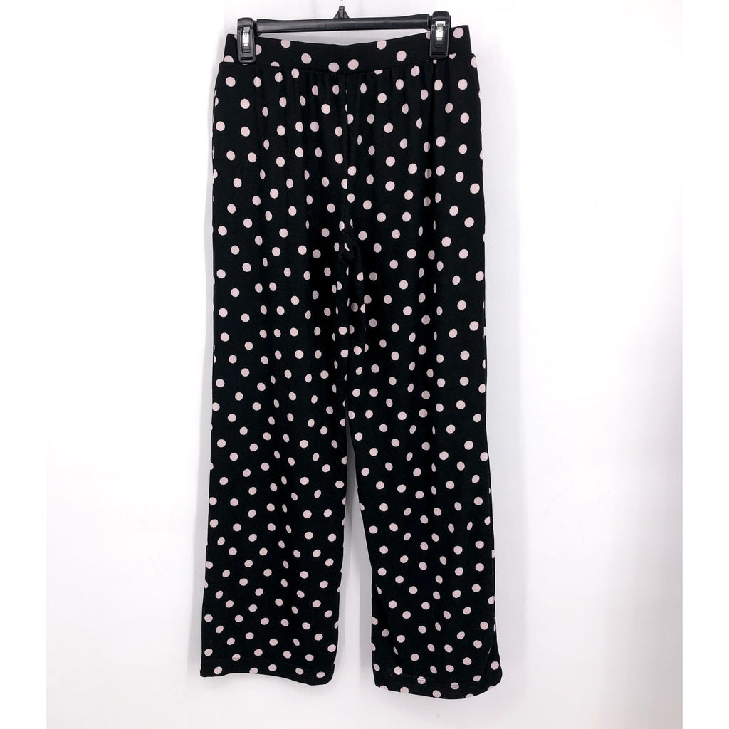 KATE SPADE Womens Long Sleeve Sweater Knit Pajama Set Small Black White Dot NWT
