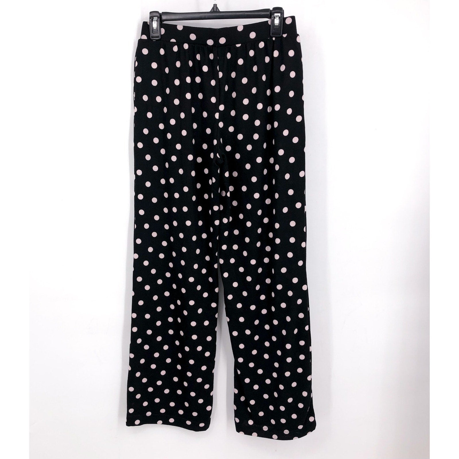 KATE SPADE Womens Long Sleeve Sweater Knit Pajama Set Small Black White Dot NWT