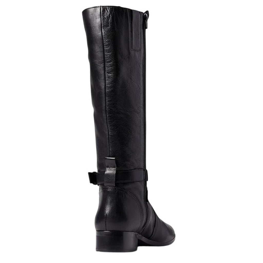 Naturalizer Womens Rena Knee High Boot 8.5M Wide Calf EU 38.5 Black Leather NWOB