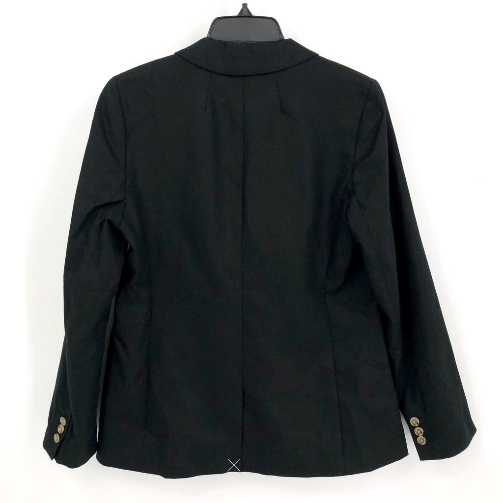 J.Crew Womens One-Button Holland Blazer Size 14 Black Linen-blend AL222 NWT