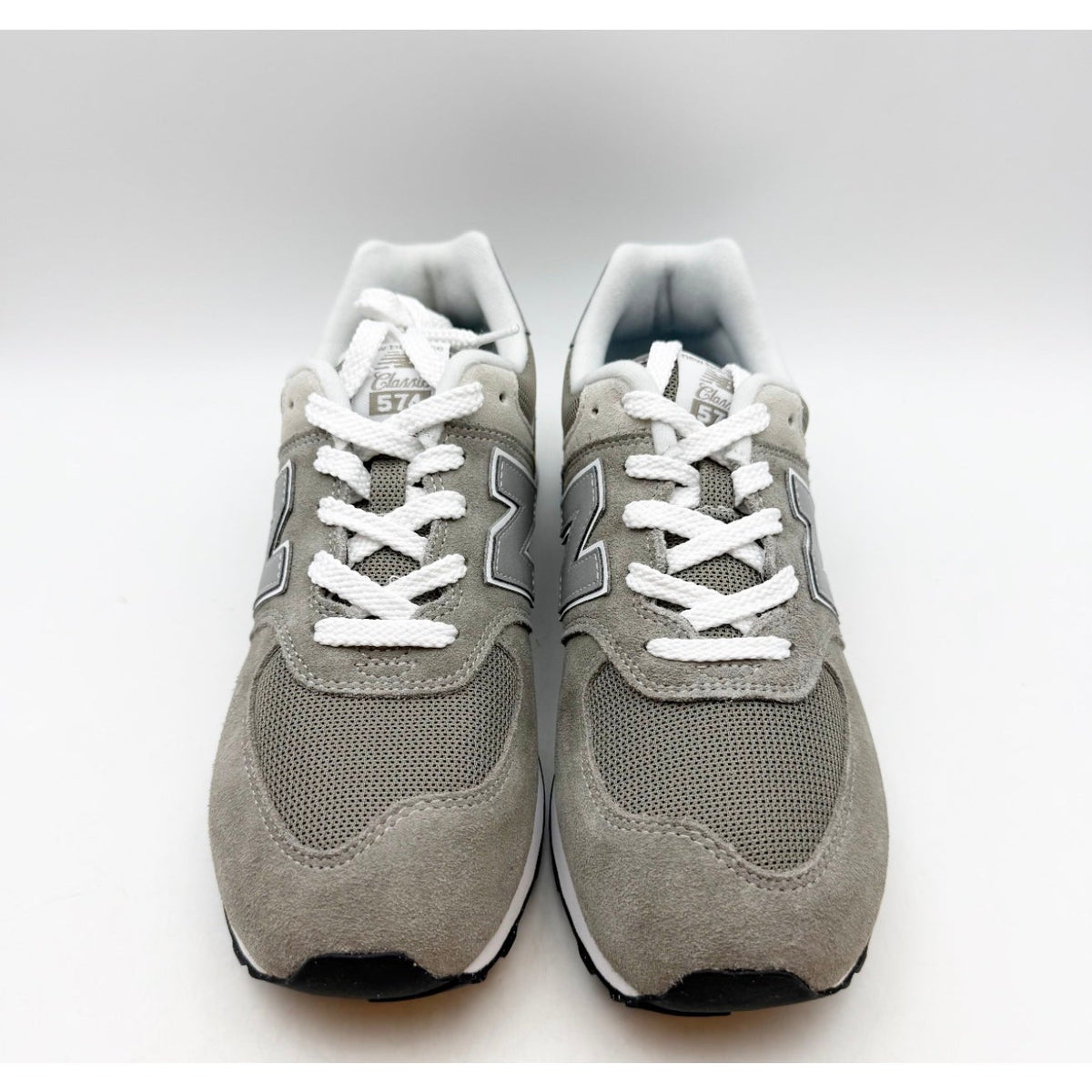 New Balance Boys Classics 574 Core Sneakers US 5.5 EU 38 Grey White Athletic NIB