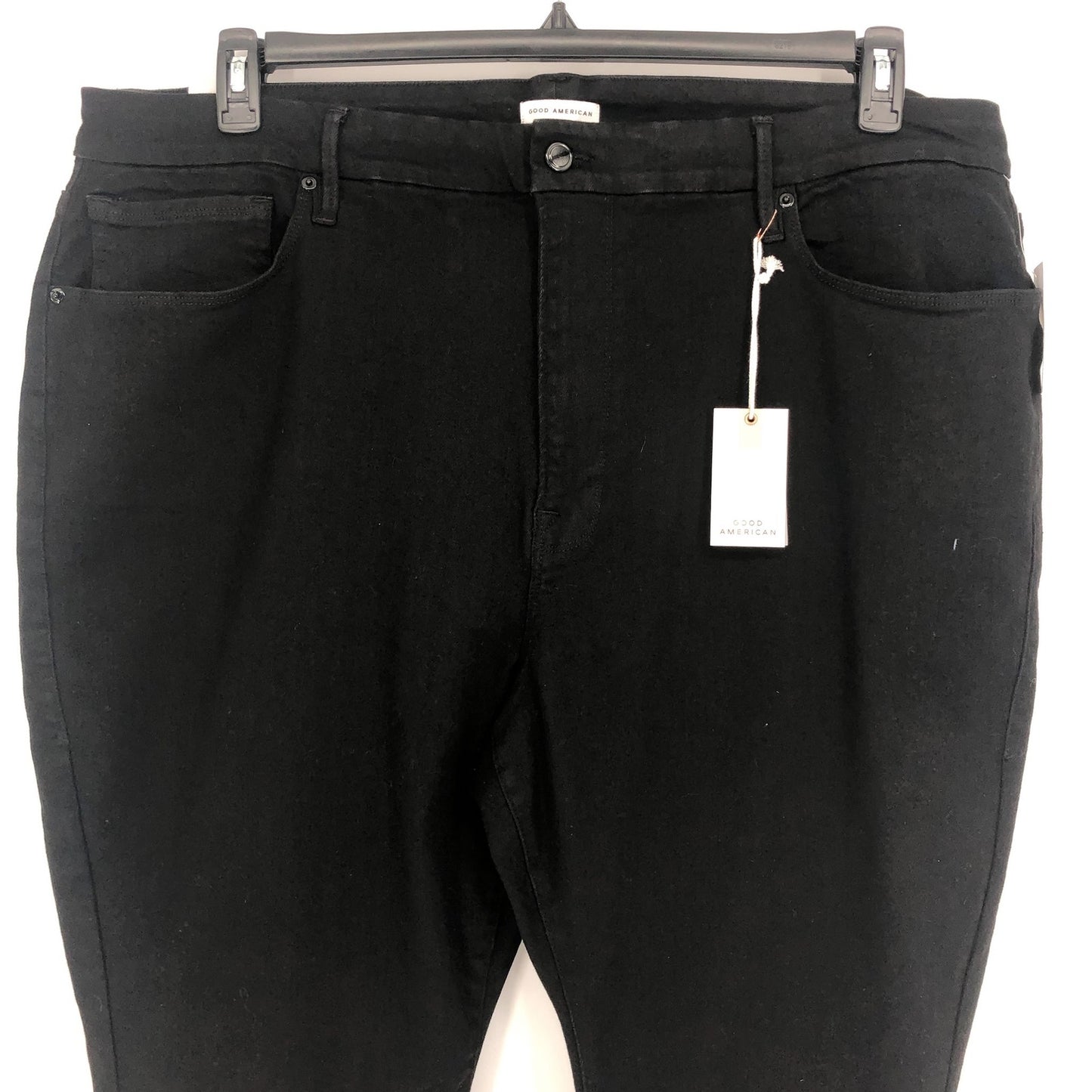 GOOD AMERICAN Always Fits Good Skinny Jeans 28-32 PETITE Black Mid Rise NWT