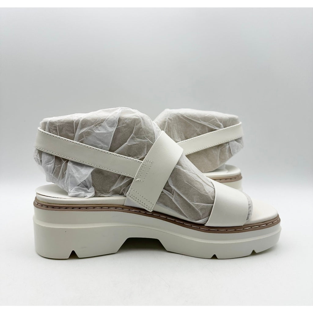 Naturalizer Women's Darry Sling Lug Sole Sandals Size 9.5 M White Leather NIB