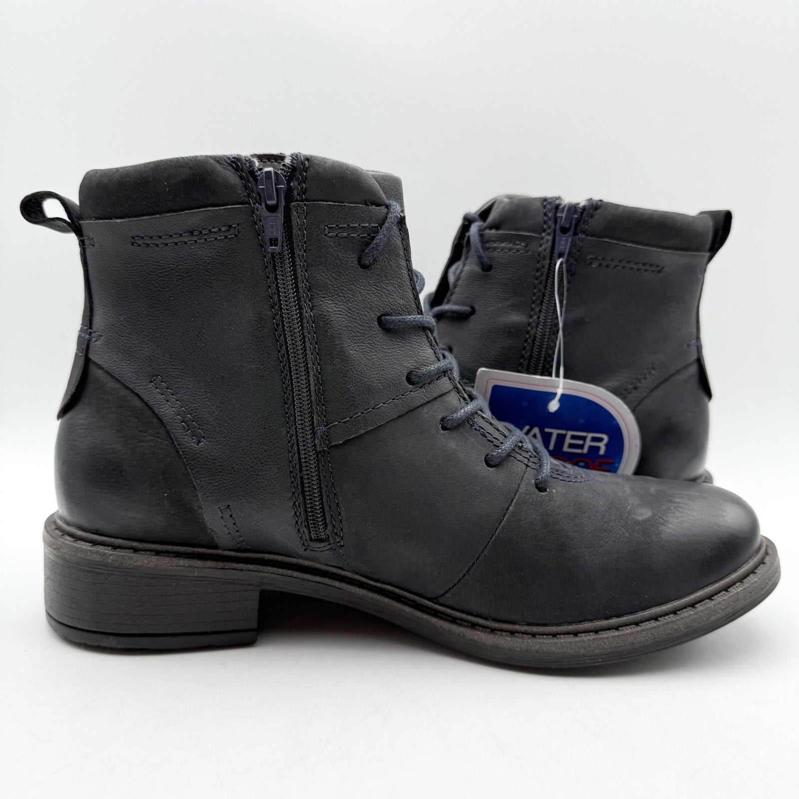 Josef Seibel Womens Selena 50 Boots EU 39 US 8-8.5 Blue Leather Waterproof NIB