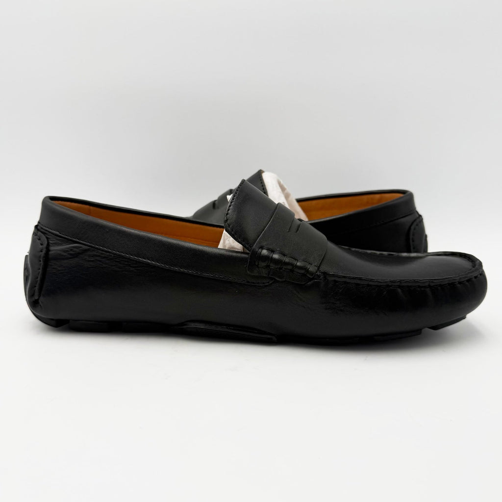 Vince Camuto Mens Vitzroy Penny Driver Loafers Size 10 EU 43 Black Leather NIB