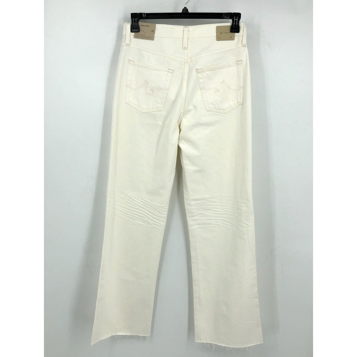 AG ADRIANO GOLDSCHMIED Kora Wide Leg Jeans Size 28 US 6 White 01 YRS Powder NWT