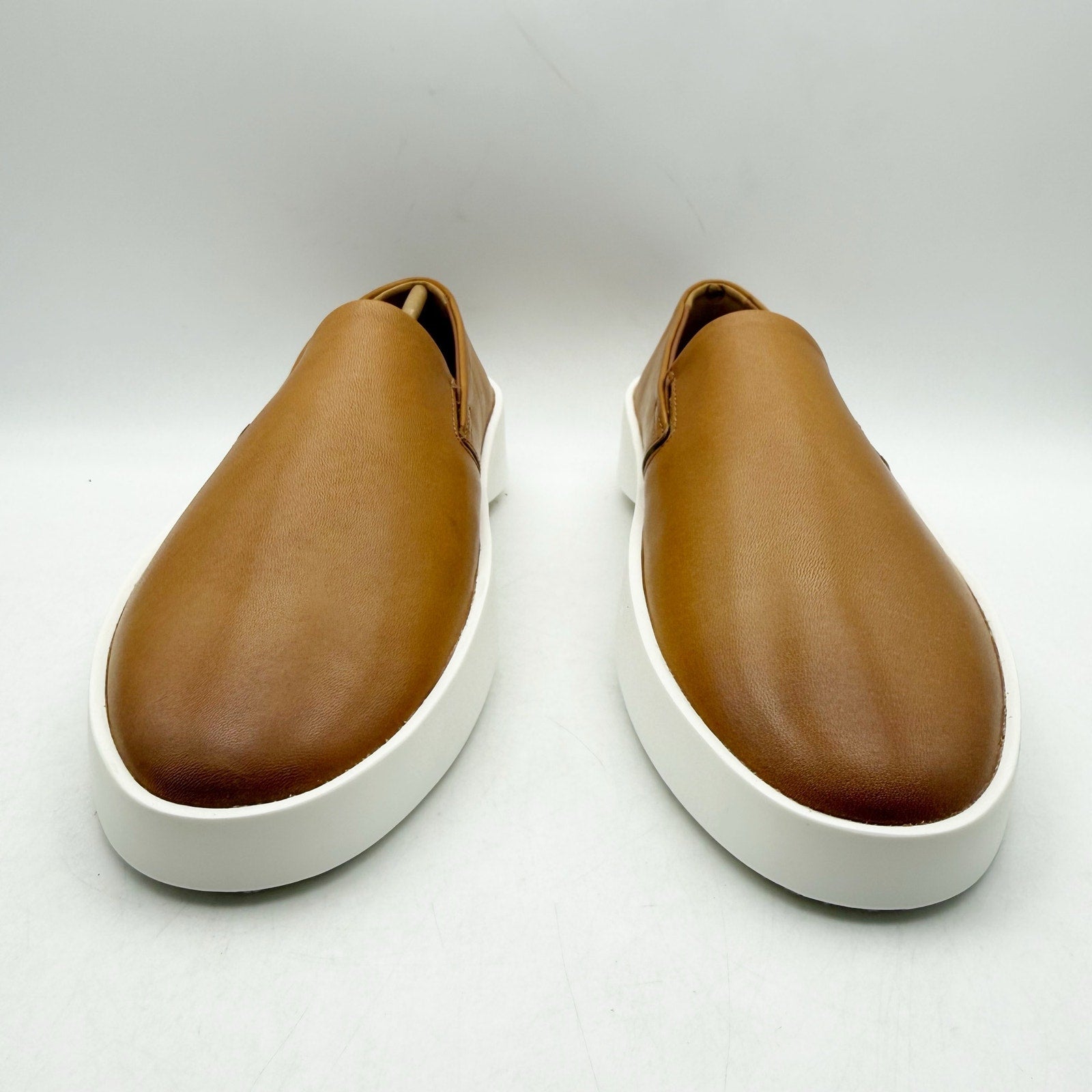 Wolf & Shepherd Womens Cruise Slip On Shoes Size 7 EU 38 Honey Brown White NIB