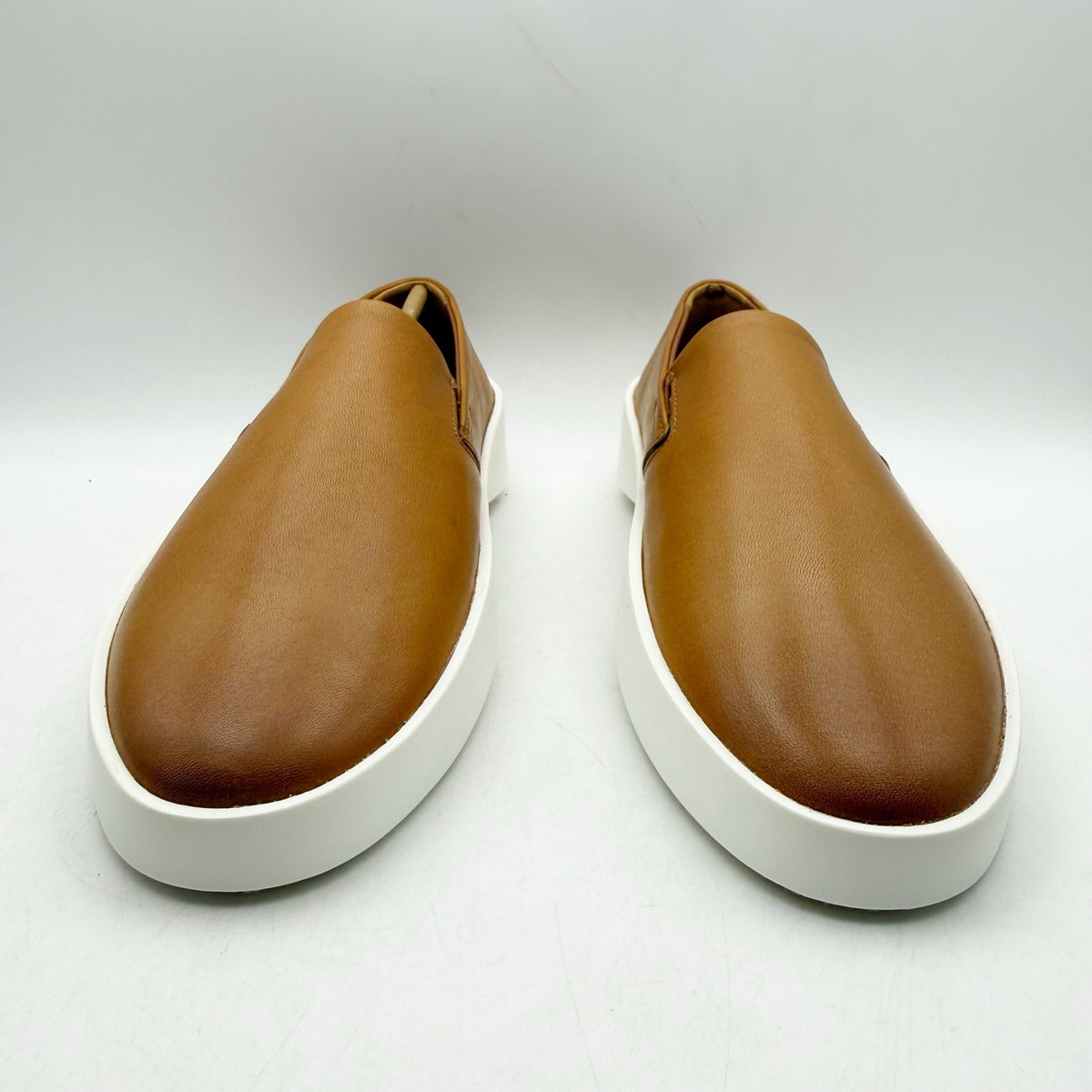 Wolf & Shepherd Womens Cruise Slip On Shoes Size 7 EU 38 Honey Brown White NIB