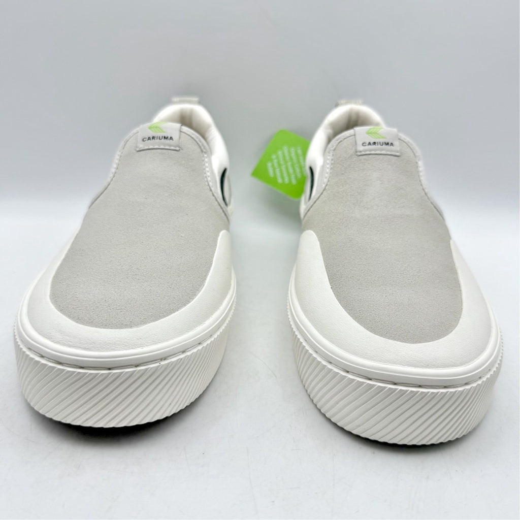 Cariuma Womens Slip-On Skate Pro Low Sneakers US 8 White Canvas Suede NIB