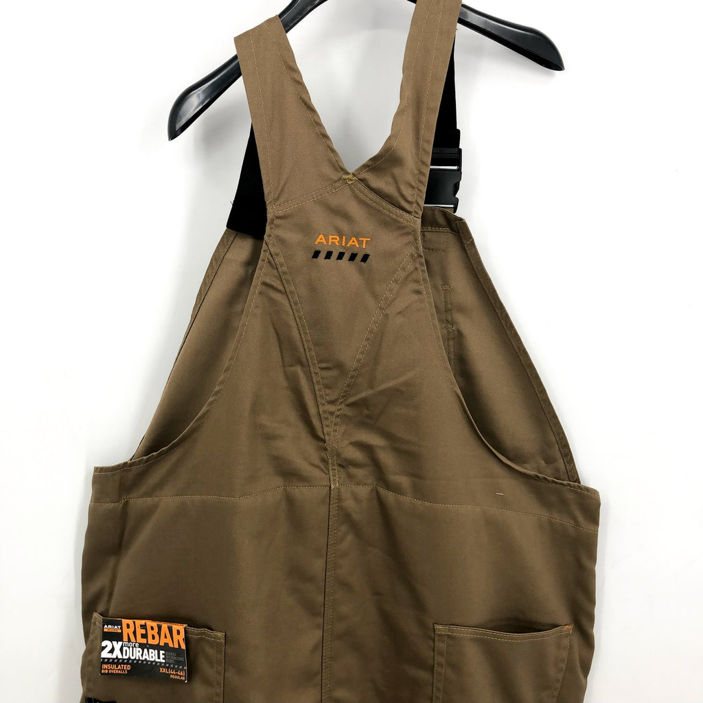 ARIAT Men's Rebar Duracanvas Insulated Bib Overalls XXL Tan Khaki NWT