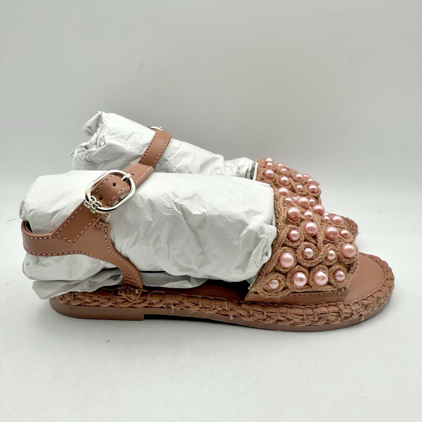Sam Edelman Kids Holly Sandals US 1 M EU 32 Pink Linen NIB