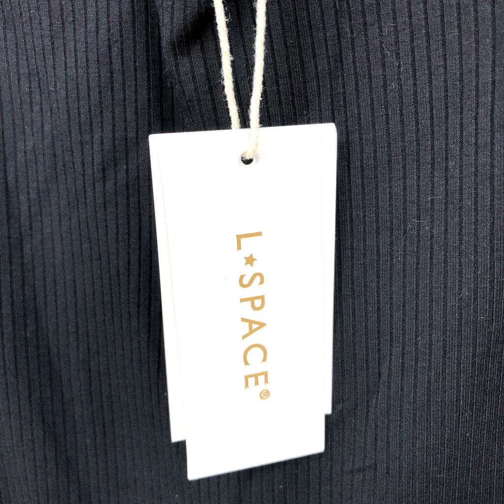 L*SPACE Women's Mara Cutout Maxi Dress Medium Black Square Neck NWT