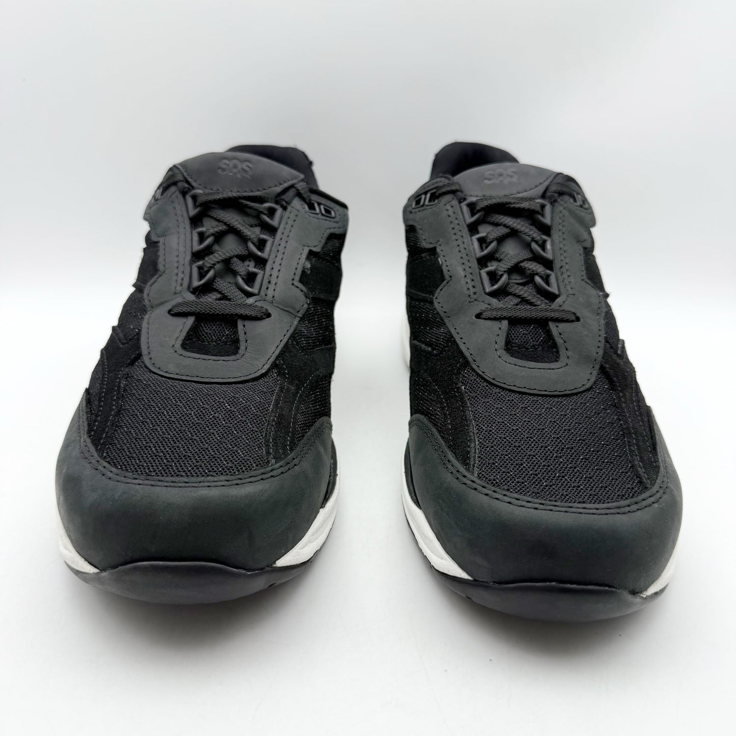 SAS Mens Journey Mesh Walking Sneakers US 9.5 M EU 42.5 Black Suede NIB