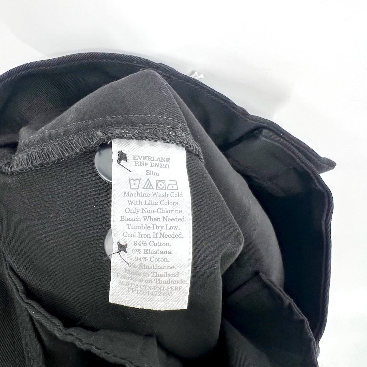 EVERLANE Uniform Men's Performance Chino Pants 34x30 Black Slim Fit NWT
