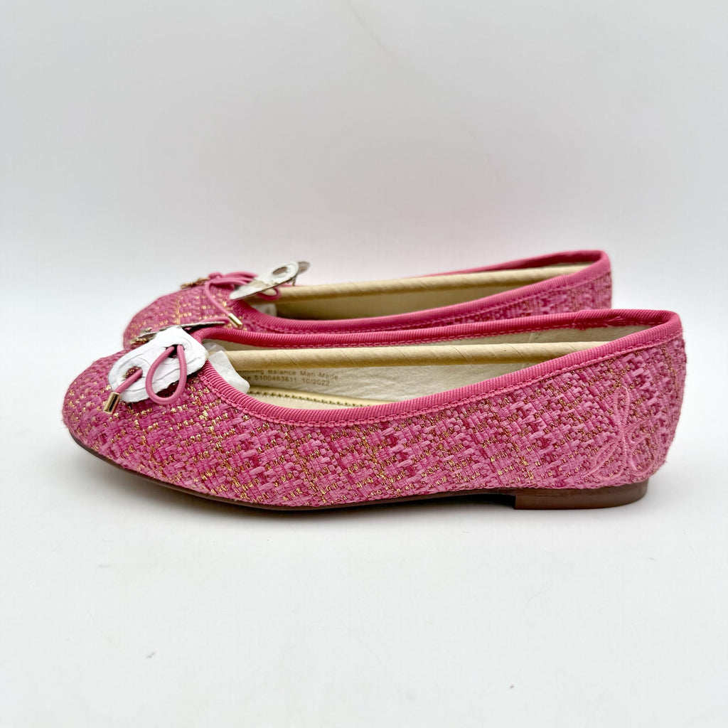 Sam Edelman Kids Felicia Ballet Flats US 1 M EU 32 Pink Vegan Leather NIB