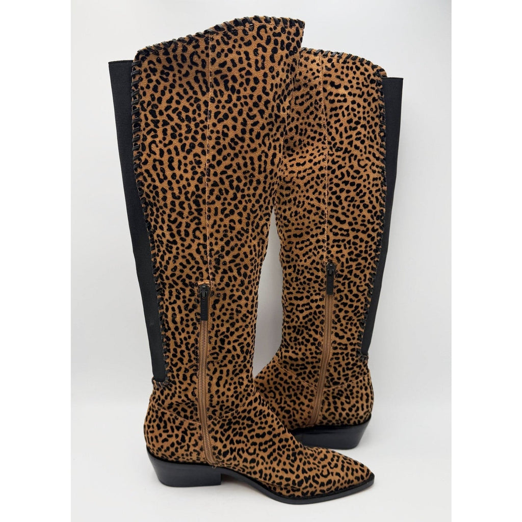 1.State Womens Sage Over the Knee Boots Size 5 EU 35 Brown Leopard NWOB