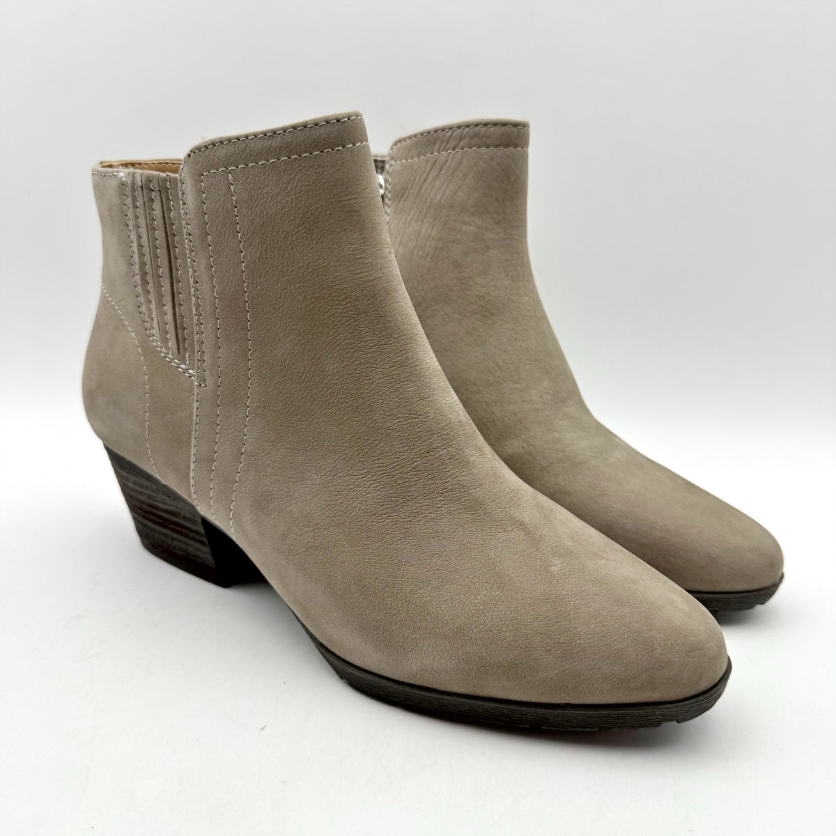 Blondo Womens Valli 2.0 Ankle Booties SIZE 8 M Taupe Grey Nubuck Leather NIB