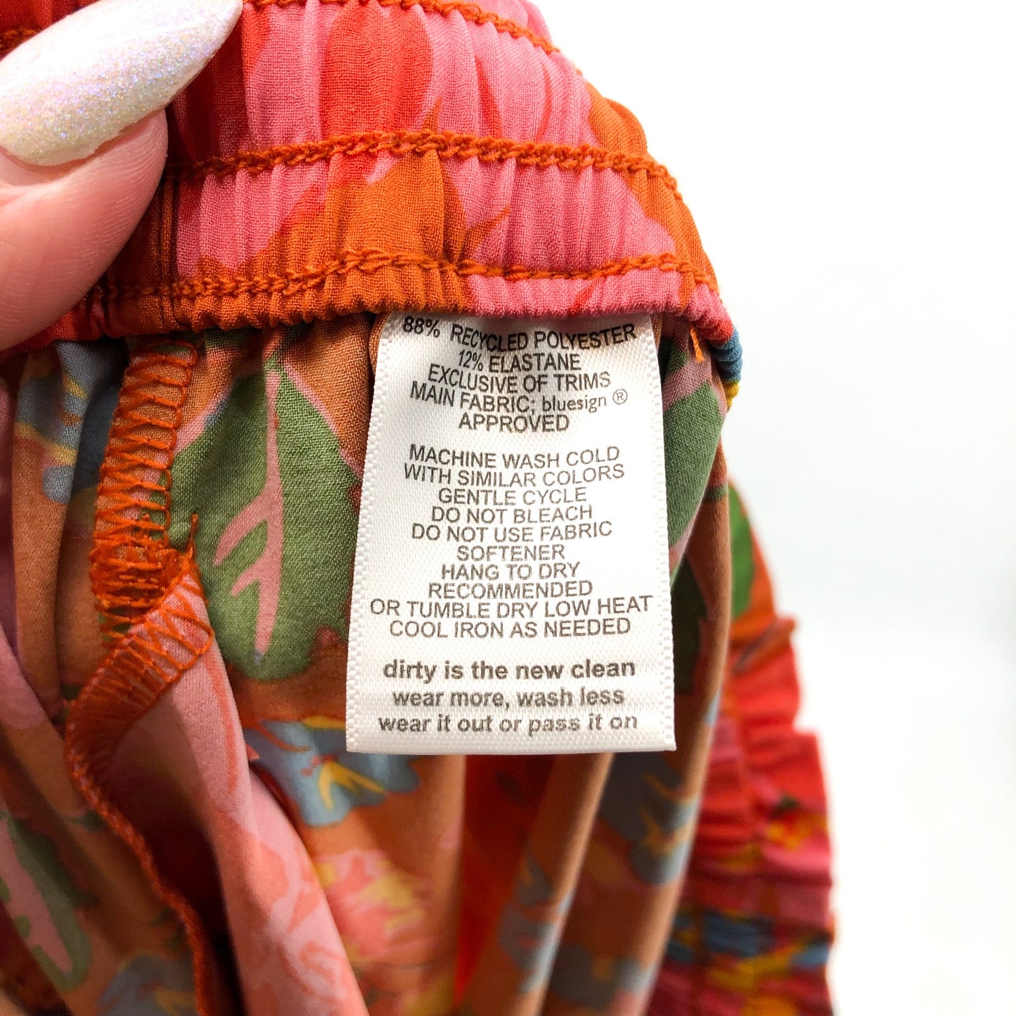 TOAD & CO Womens Sunkissed Wide Leg Pants Medium Red Persimmon Tulip Print NWT