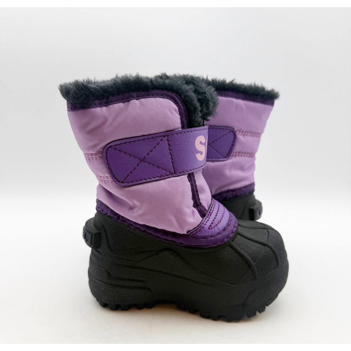 SOREL Snow Commander Boots Toddler Girls 5 Gumdrop Purple Black Waterproof NIB